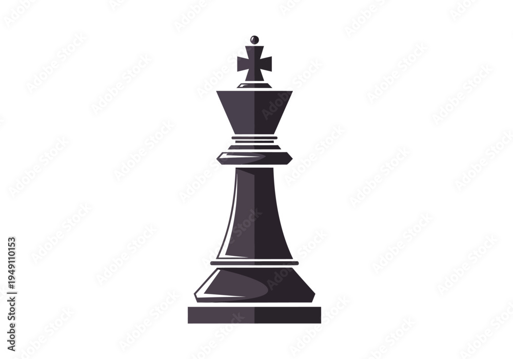 Fototapeta premium Black Chess King Piece Closeup.