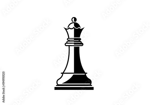 Black and white king chess piece.