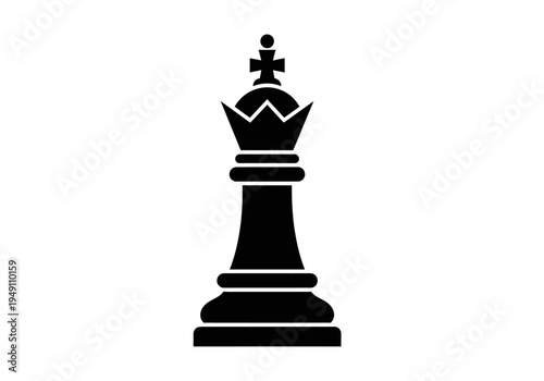 Black Chess King Piece Game Symbol.