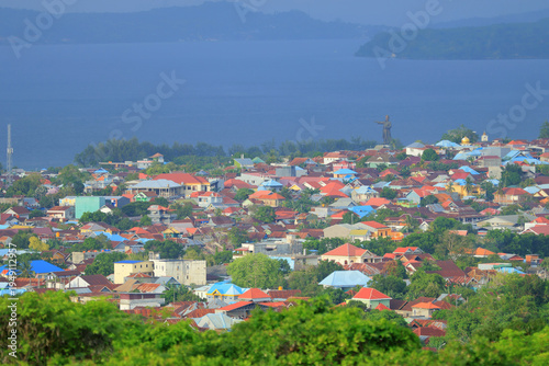 Schilderij op canvas aerial view of baubau city