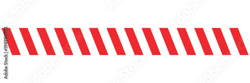 Red diagonal warning stripe pattern. Hazard safety stripe border. Industrial caution line design. Construction warning stripe element