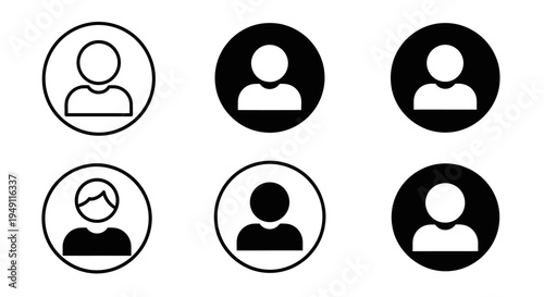 Black and white user profile icons.