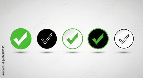 Check mark icons in various colors and styles.