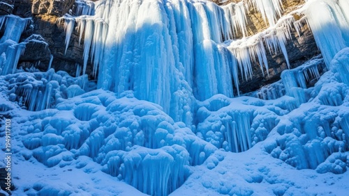 Frozen waterfall