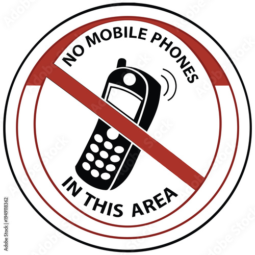 Digital Detox Zone - No Mobile Phones Policy Sign for Modern Spaces