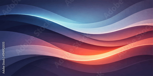 Abstract colorful background with flowing blue waves and glowing digital lines creates a fractal motion design and artistic light texture backdrop