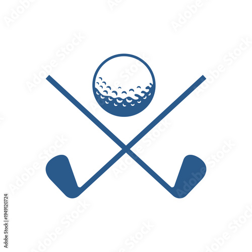 abstract silhouette of Golf retro logo
