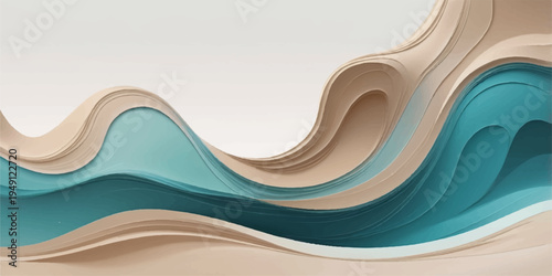 Abstract blue and orange wavy background featuring a vector design with light curves and a business pattern template for a professional web banner or artistic wallpaper backdrop