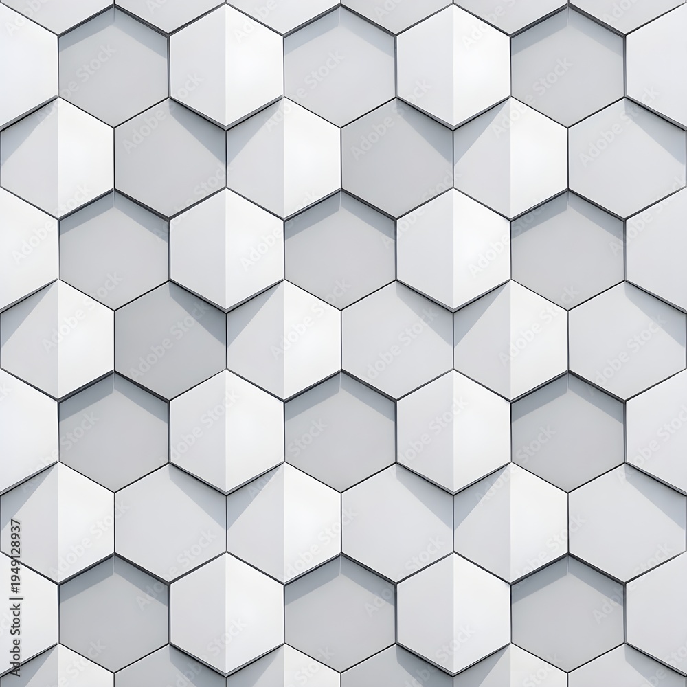Fototapeta premium Hexagonal Architecture Facade Geometric Pattern Background