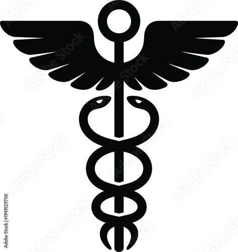 The rod of asclepius medical symbol
