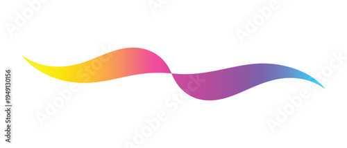 Abstract colorful gradient wave swoosh line design element