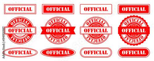 SET STAMP TEXT OFFICIAL  ILLUSTRATION