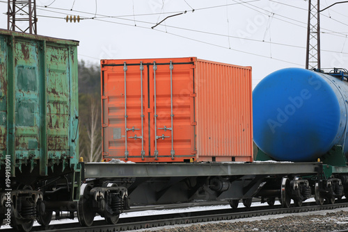 rail freight transportation by train
