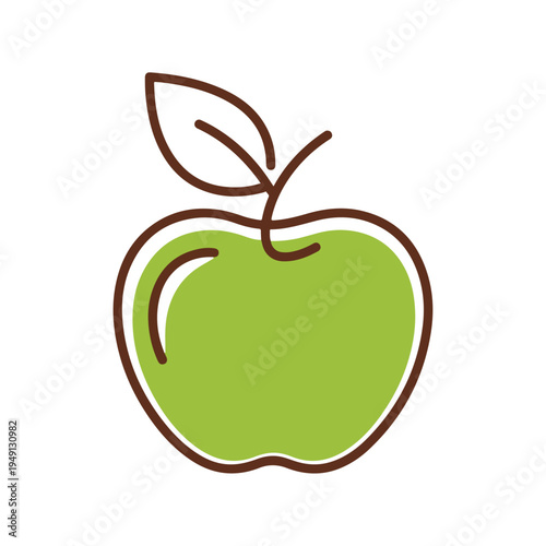 red apple vector illustration