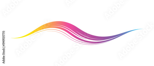 Stylish flowing gradient wave line abstract background