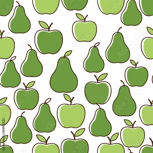 seamless background with pears