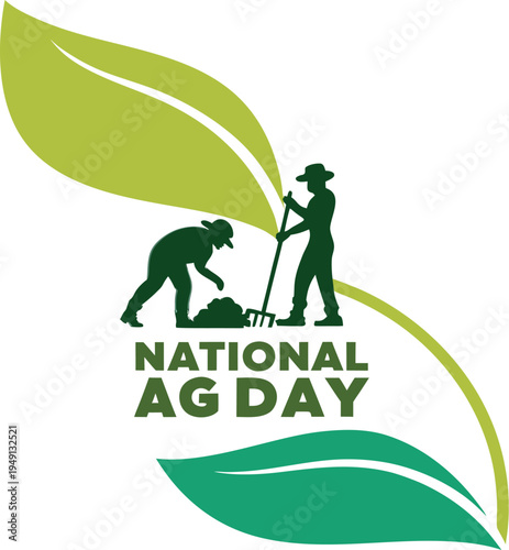 Modern National Ag Day Design Highlighting Growth and Sustainability.
