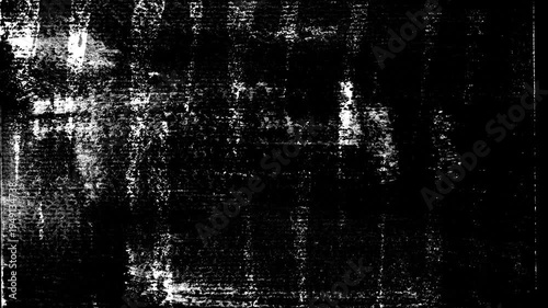 Grunge black surface texture with wide brush paint, scratches, animated monochrome vertical background.