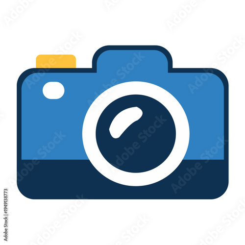 Camera photo upload flat icon