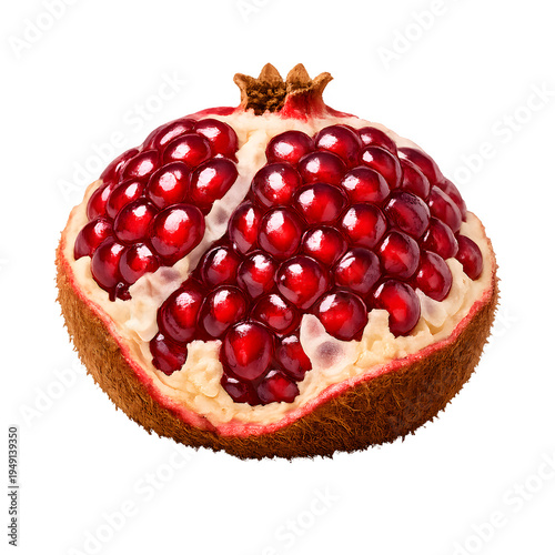 peeled pomegranate view 