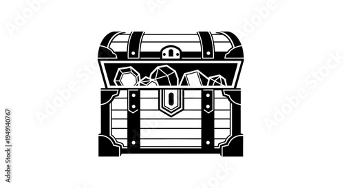 Vintage Treasure Chest with Lock.