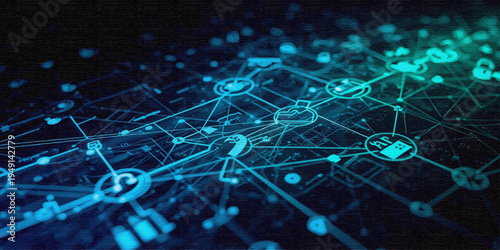 Global Data Cloud and Online Communication Concept