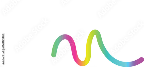 Rainbow gradient waveform graphic
