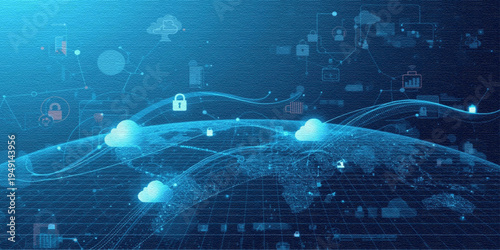 Internet of Things Global Communication Network Concept