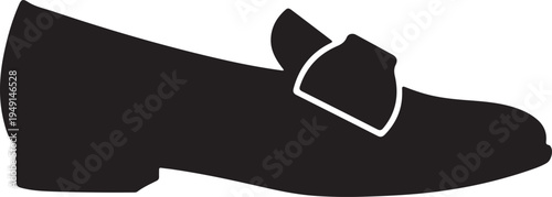 Opera pumps icon in silhouette۔