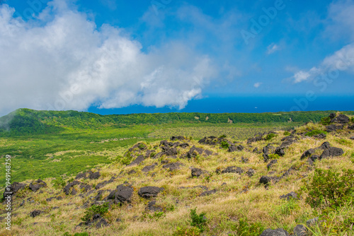 green field and blue sky