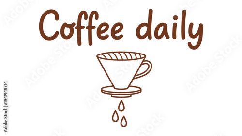 Daily Coffee Ritual: An illustration showcasing the simple pleasure of a daily coffee ritual, perfect for those moments of peaceful reflection.