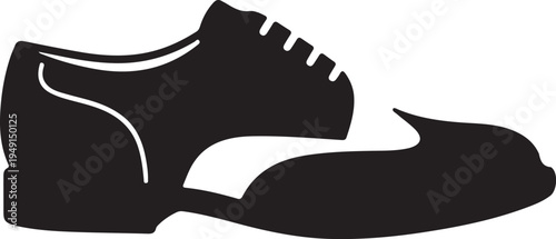 spectator shoes icon in silhouette..