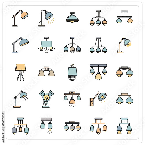 Collection of various stage lights.