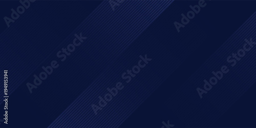 Dark Blue Abstract Geometric Background with Diagonal Stripes and Tech Pattern. vector illustration
