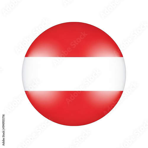 Free Download The flag of austria as a circular emblem isolated on transparent background - GFXLoad