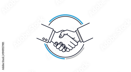 Business handshake symbol for partnership and success.