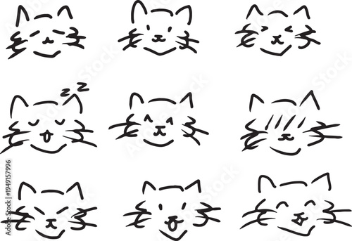 cute cats stack design. cats stickers