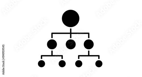 Black and white organizational chart diagram.