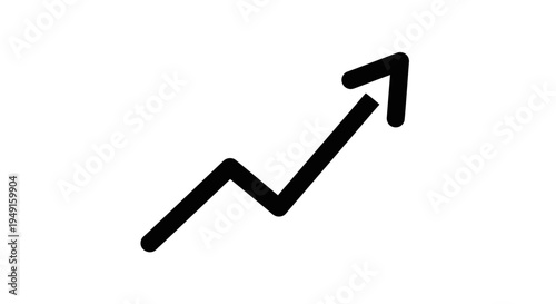 Black arrow pointing upwards graph.