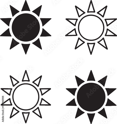 Isolated Midsummer Celebration Sun Icon Design, Midsummer Celebration Sun icon, Midsummer Celebration Sun vector symbol, summer solstice concept, seasonal festival illustration