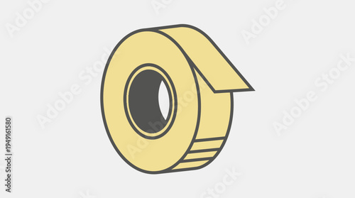 Yellow roll of adhesive tape.