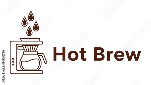 Freshly Brewed Aroma: An illustration showing coffee brewing, capture the essence of a warm cup with this illustration of fresh coffee dripping into a glass pitcher, the aroma is amazing