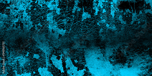 Abstract blue grunge texture background featuring a dark vintage paint pattern on a rough aged wall surface for an antique artistic design