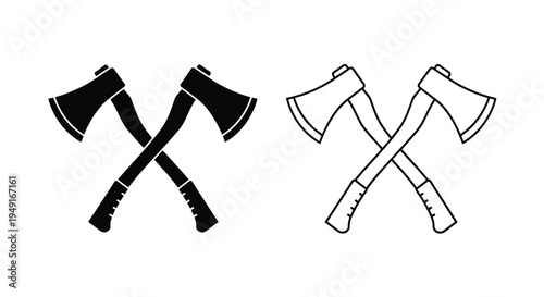Two sets of crossed axes depicted in black and white line art