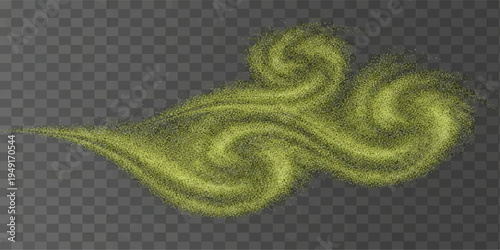 Abstract green nature wallpaper featuring a macro leaf pattern and ornamental fern illustration for a decorative art backdrop