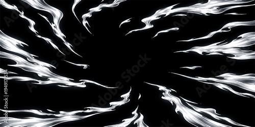 Seamless black and white abstract background featuring a tribal animal silhouette pattern with dragon and eagle head vector art for a wild nature tattoo design