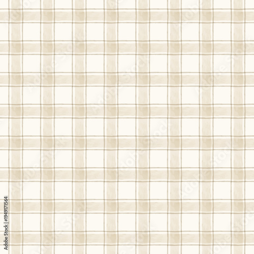 Soft beige vintage plaid background