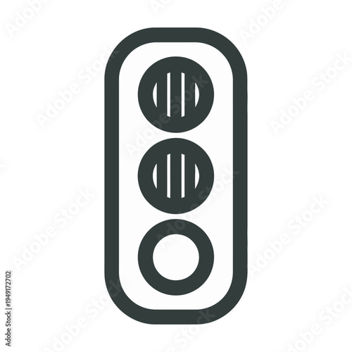 Vector graphic of a traffic light with vertical alignment