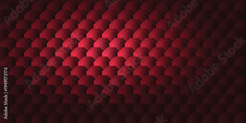 Abstract 3D background with ruby red wireframe pattern and glowing center light