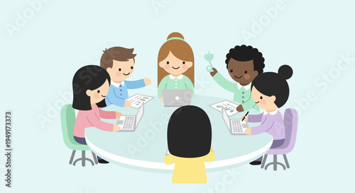 Inclusive Diverse Creative Team Collaborating on Strategic Project Planning for Modern Corporate Workplace Culture